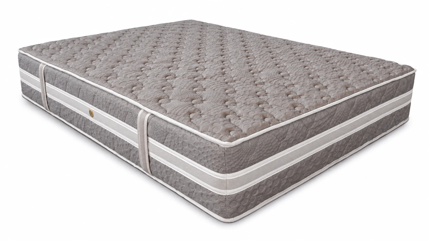Matelas Gris au Matelassage Floral