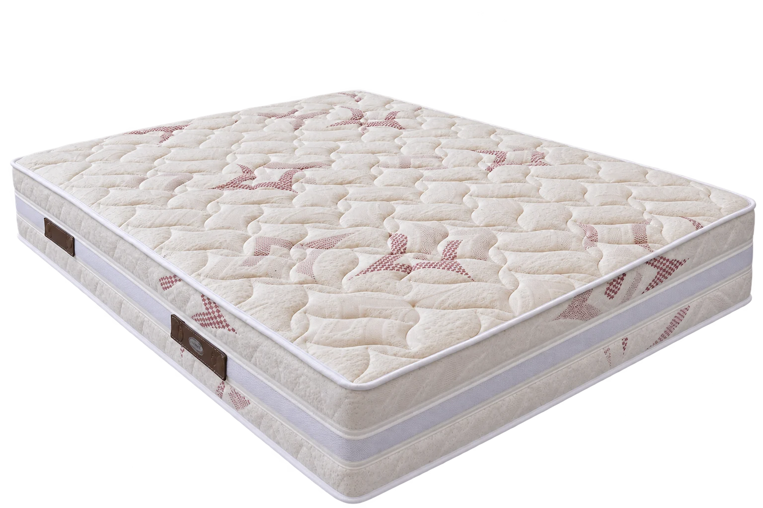 Matelas Ivoire aux Motifs Bordeaux