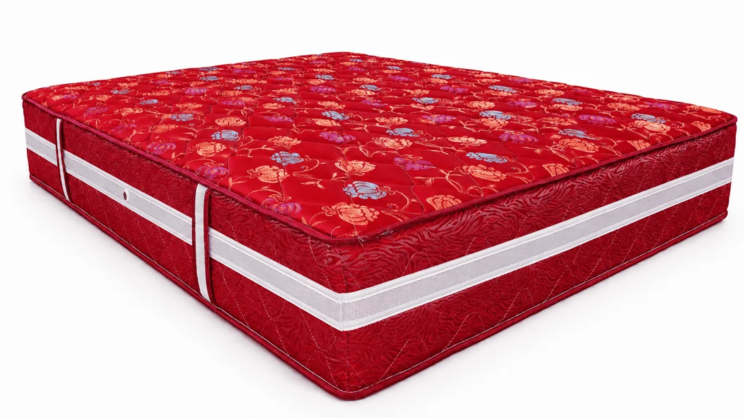 Matelas Rouge aux Motifs Floraux