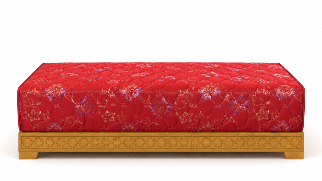 Salon Rouge aux Motifs Floraux